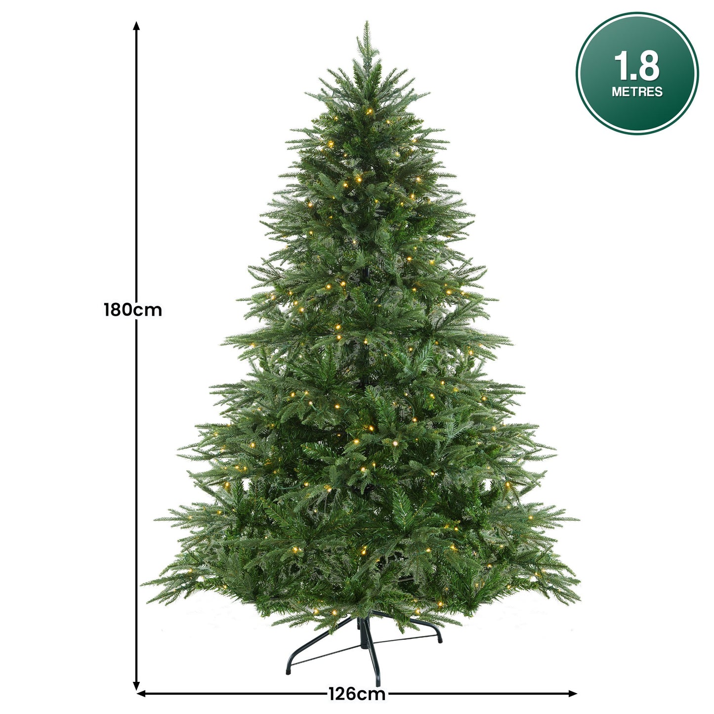 Christabelle 1.8m Prelit Everglow Fir Christmas Tree With 300 Led Lights