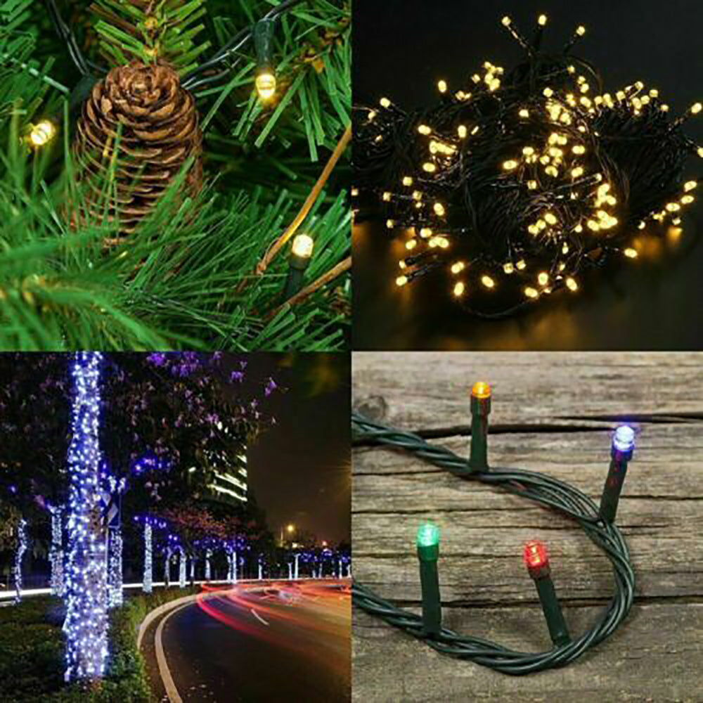 Solar Fairy String Led Lights 12M-32M Outdoor Garden Christmas Party Decor(12M100Led)