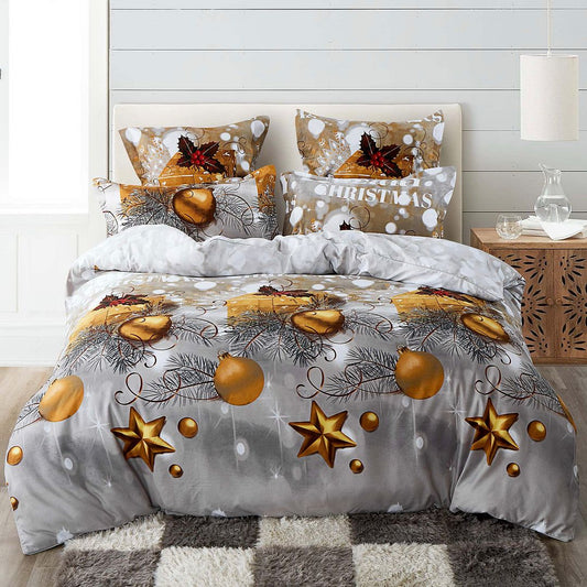 Christmas Gift King Size Quilt/Duvet Cover Set