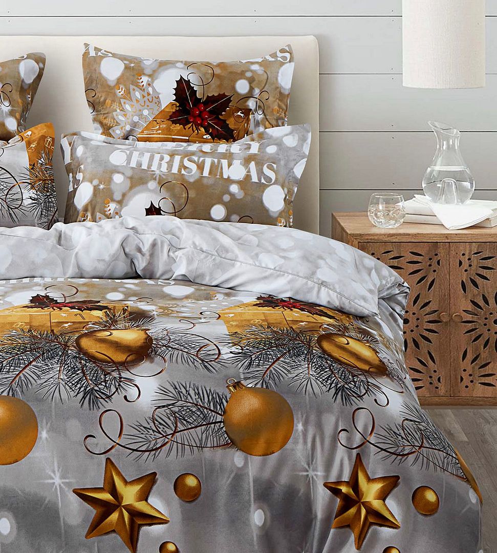 Christmas Gift King Size Quilt/Duvet Cover Set