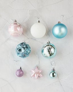 Ornament Assortment Blue/Pink 42Pcs