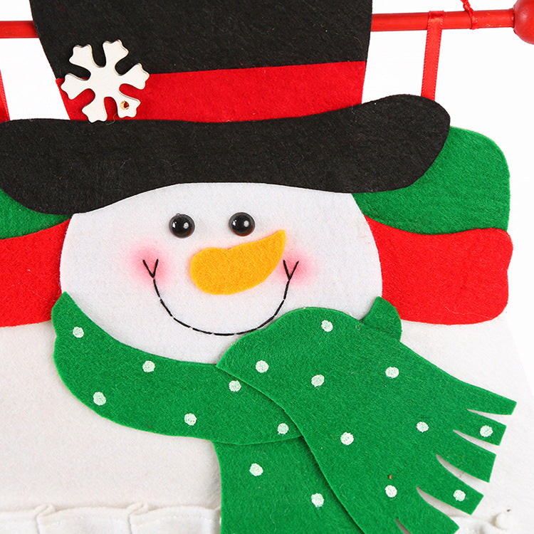 Snowman Advent Calendar - Felt Christmas Countdown with 24 Pockets for Kids, Wall Hanging Decor