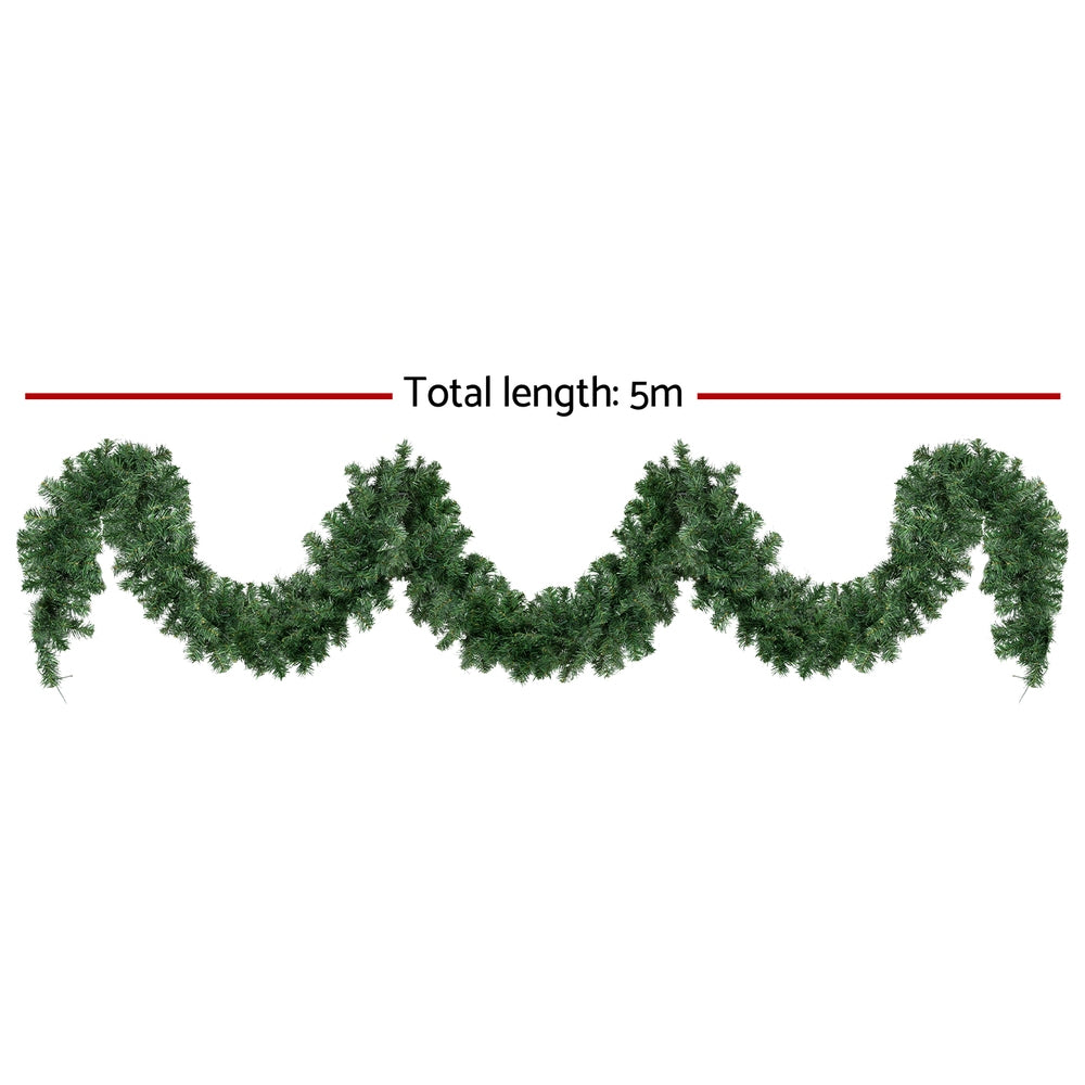 Jingle Jollys 5M Christmas Garland LED Lights Party Xmas Decorations 380 TIPS