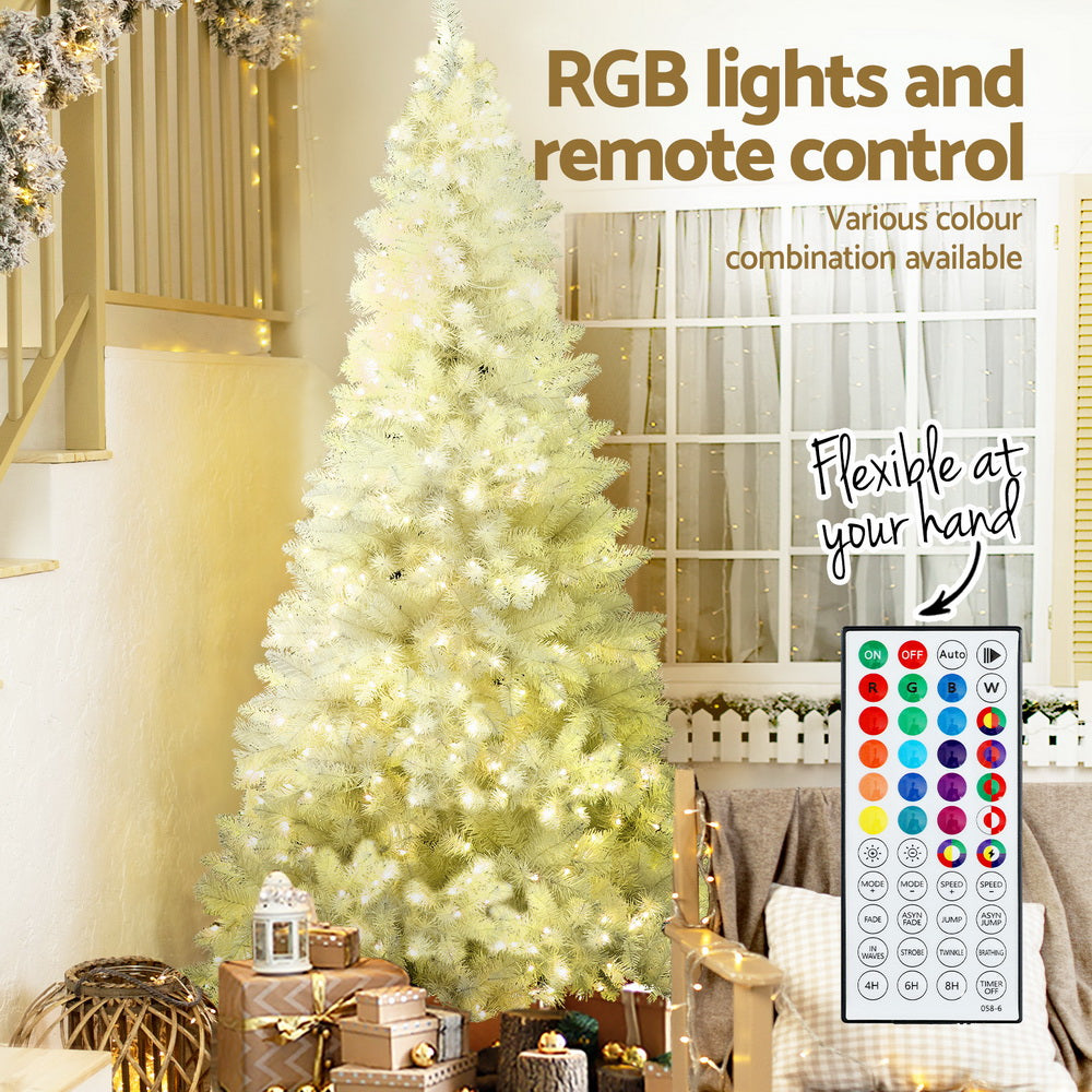 Jingle Jollys Christmas Tree 2.1m RGB Remote Xmas Party Decorations 1310 Tips