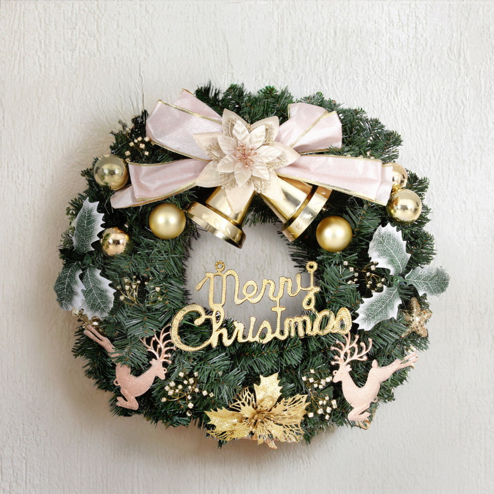 Jingle Jollys Christmas Wreath 60CM Garland Flowers Baubles Party Decorations