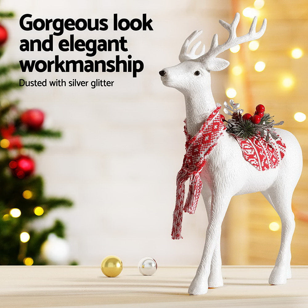 Jingle Jollys Christmas Reindeer 45cm Glitter Deer Ornaments Party Decorations