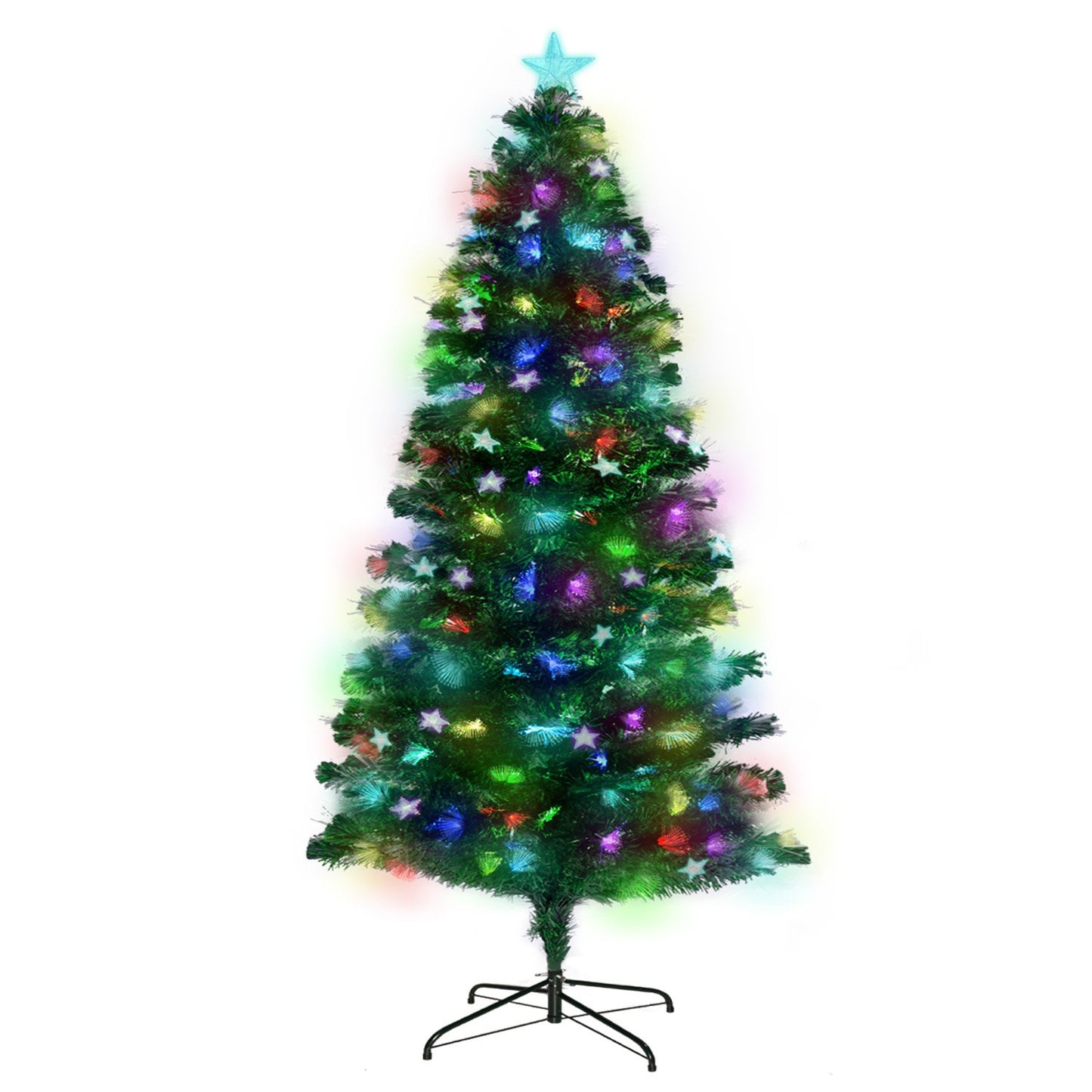 Christabelle 1.5m Enchanted Pre Lit Fibre Optic Christmas Tree Stars Xmas Decor