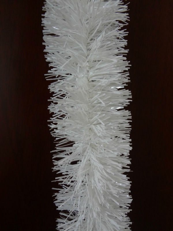 5x 2.5m Christmas Tinsel Xmas Garland Sparkly Snowflake Party Natural Home Décor, Traditional White