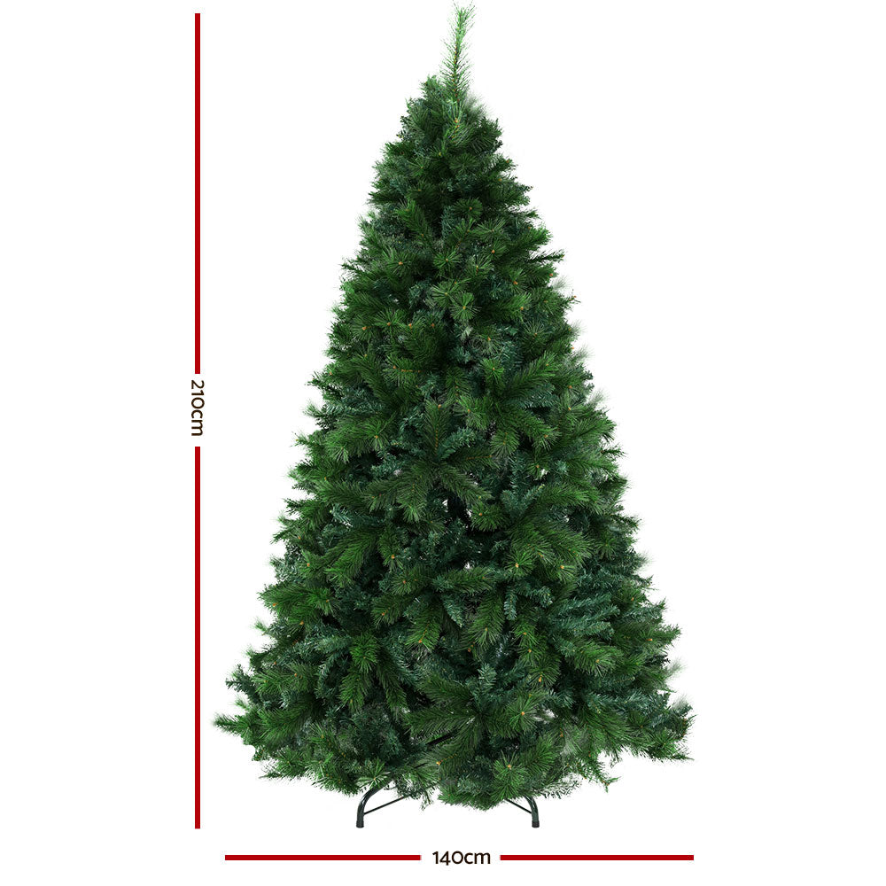 Jingle Jollys Christmas Tree 2.1M Xmas Tree Decorations Pine Needles 1584 Tips