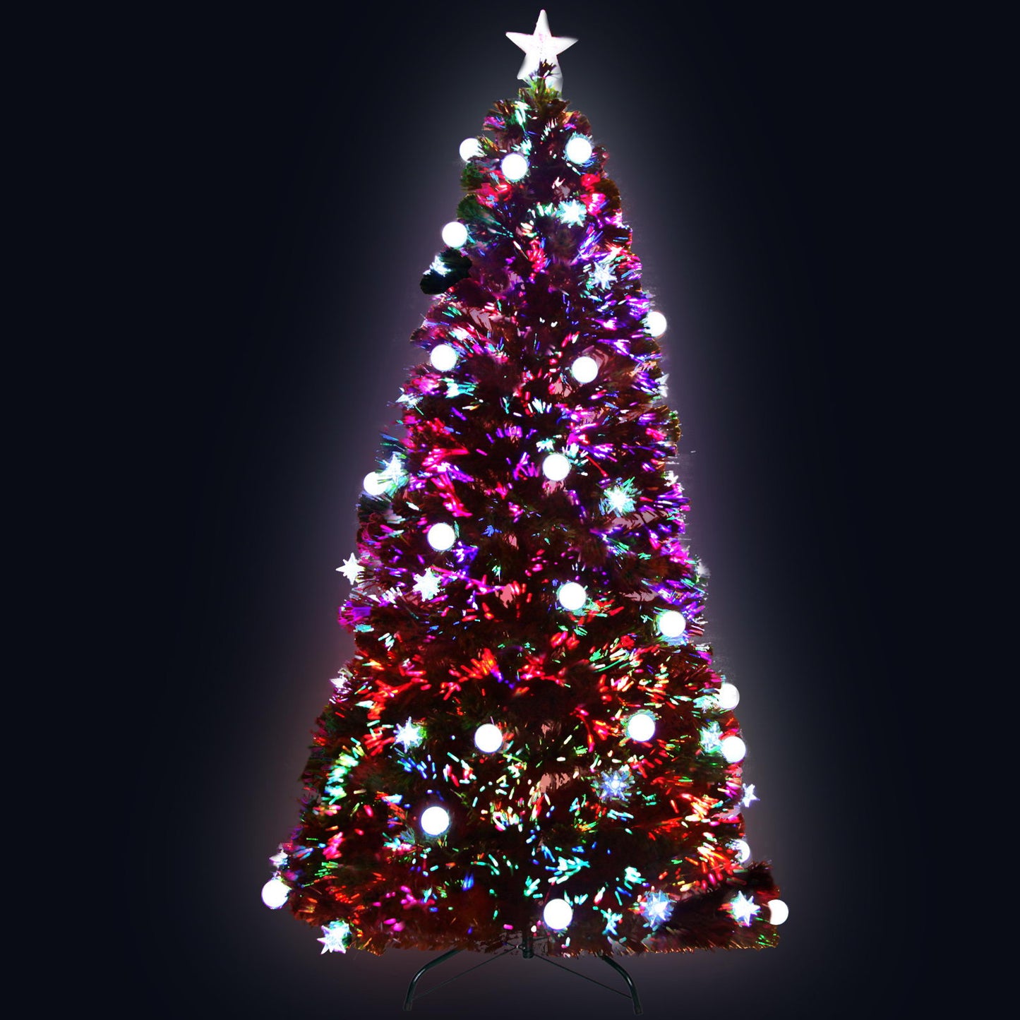 Jingle Jollys 1.8M 6FT LED Christmas Tree Optic Fiber Xmas Multi Colour Lights