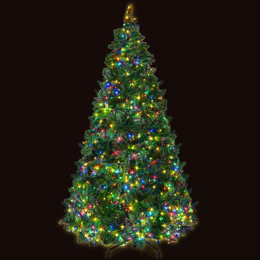 Jingle Jollys Christmas Tree 2.4M Green With 1488 LED Lights Multi Colour