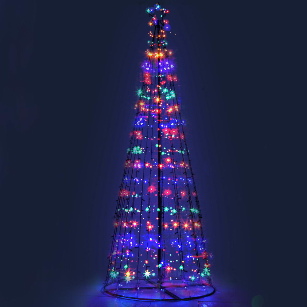 Jingle Jollys 3M LED Christmas Tree Lights 330 LED Xmas Multi Colour Optic Fiber