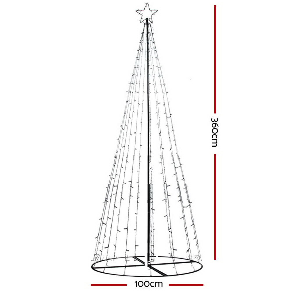 Jingle Jollys Christmas Tree 3.6M 400 LED Christmas Xmas Trees With Lights