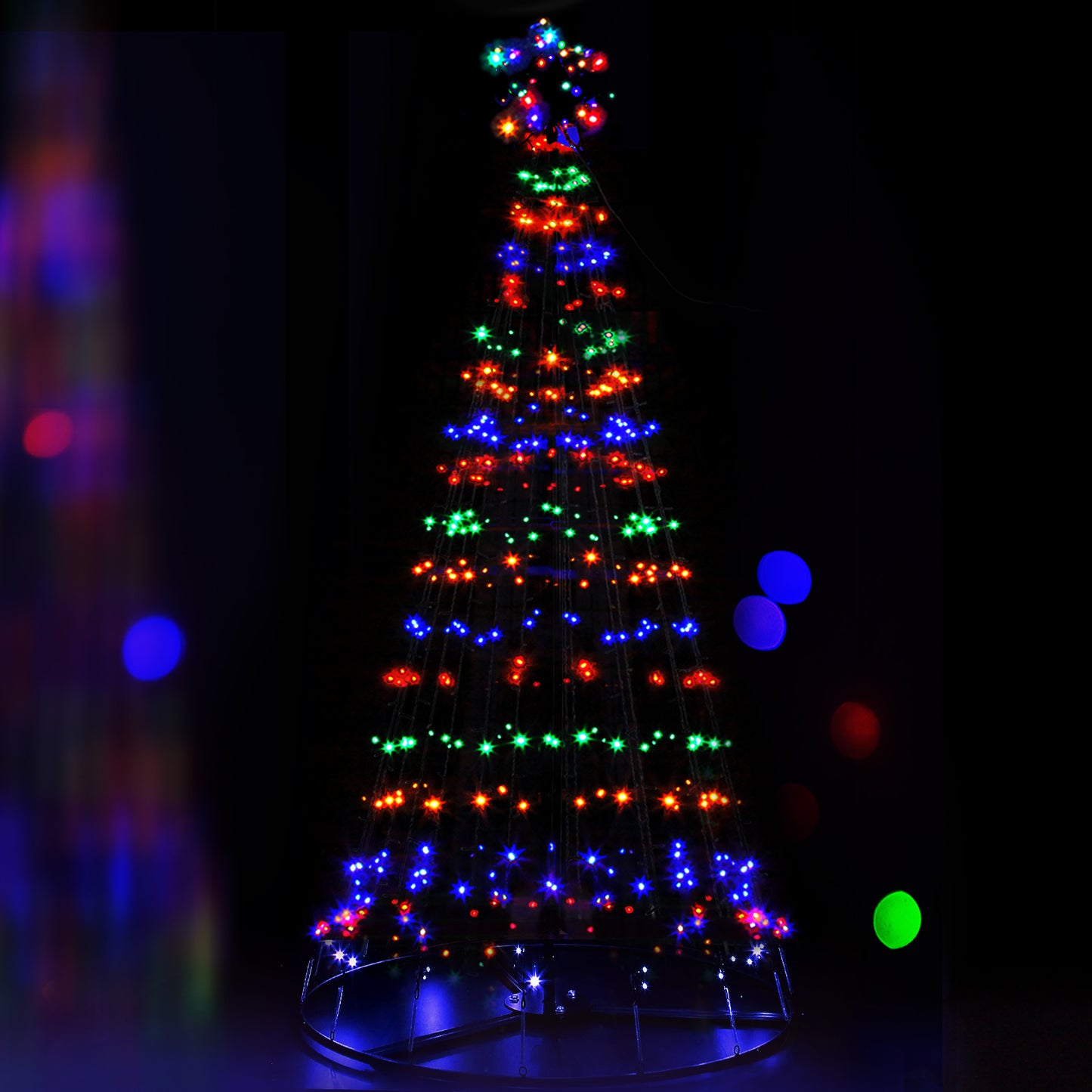 Jingle Jollys Solar Christmas Tree 2.1M 264 LED Xmas Tree Decor Multi Colour