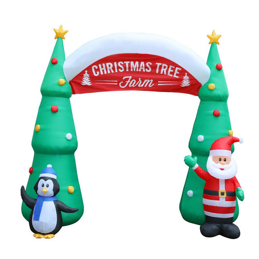 Jingle Jollys Inflatable Christmas Tree Archway Santa 3M Xmas Outdoor Decoration