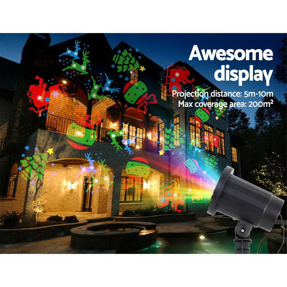 1X Projector Light Christmas Lights Laser Outdoor Decorations Jingle Jollys