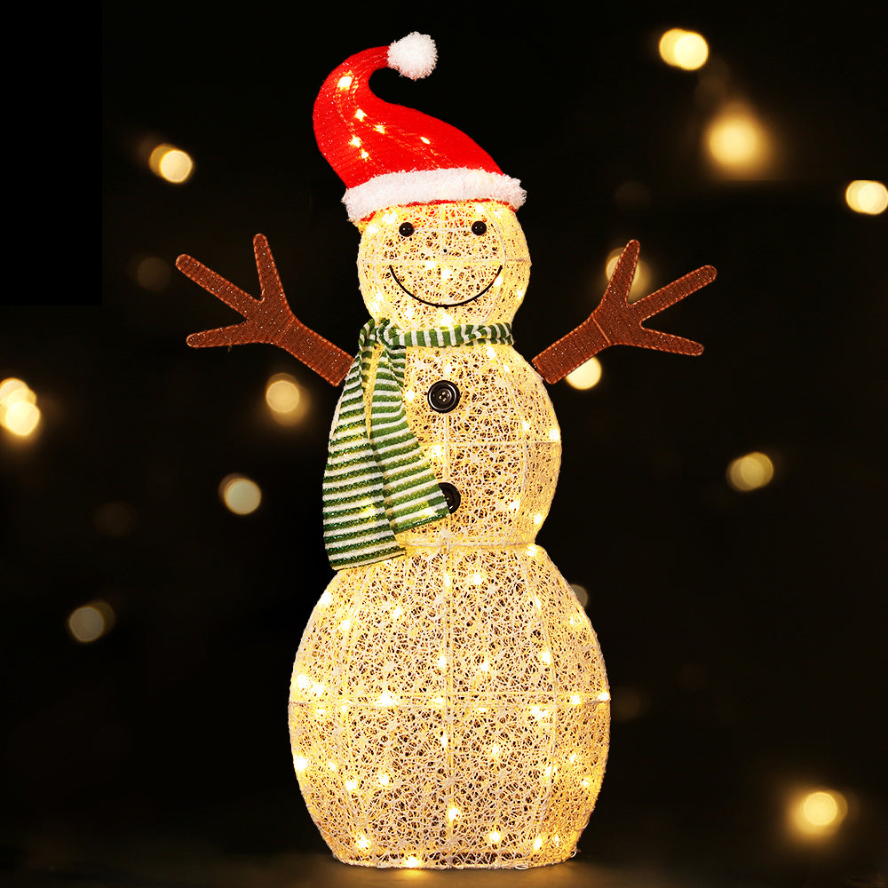 0.97M Christmas Lights Snowman 80 LED Decorations Jingle Jollys